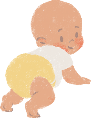 Crayon Crawling Baby